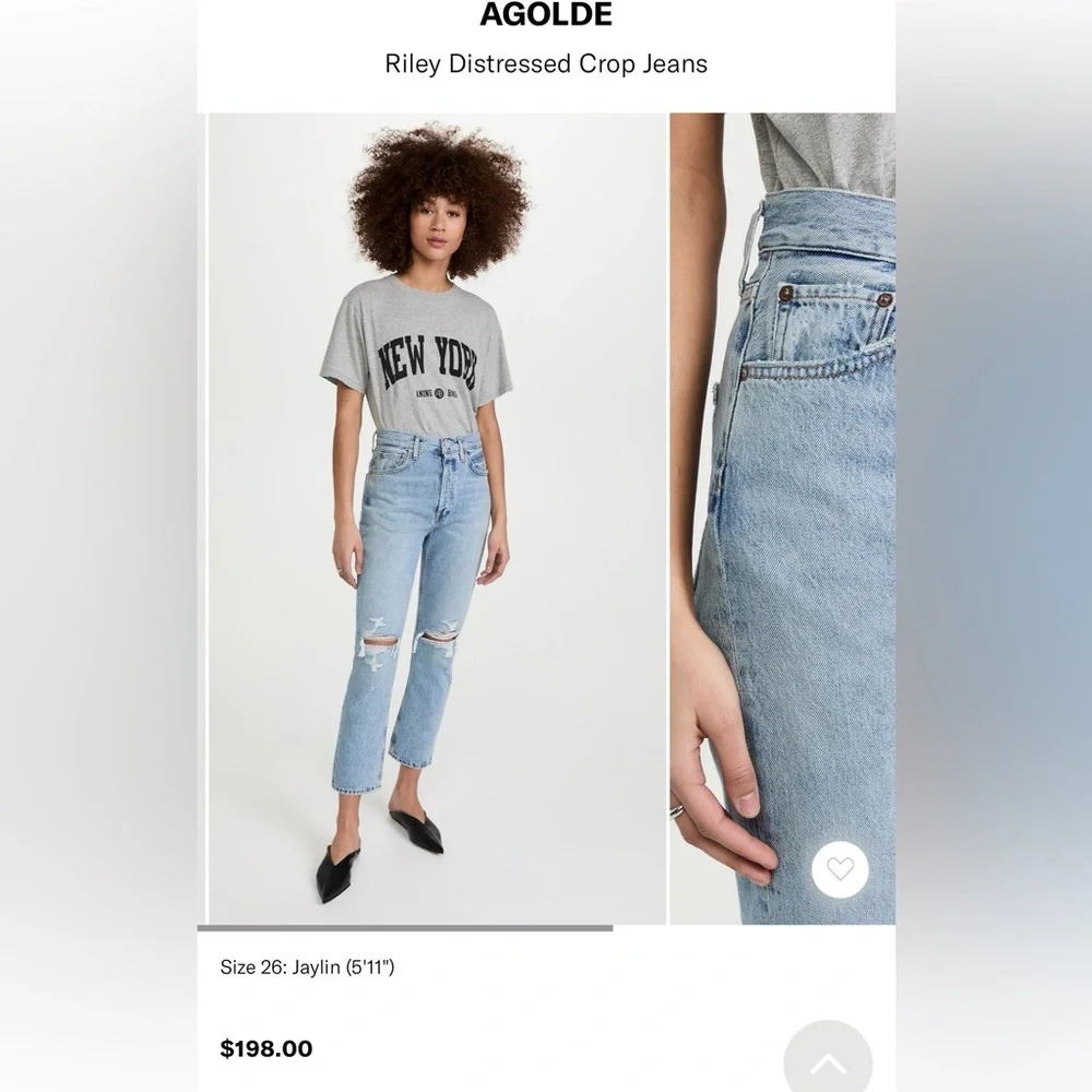 Agolde Riley Crop Jeans - Picture 12 of 13